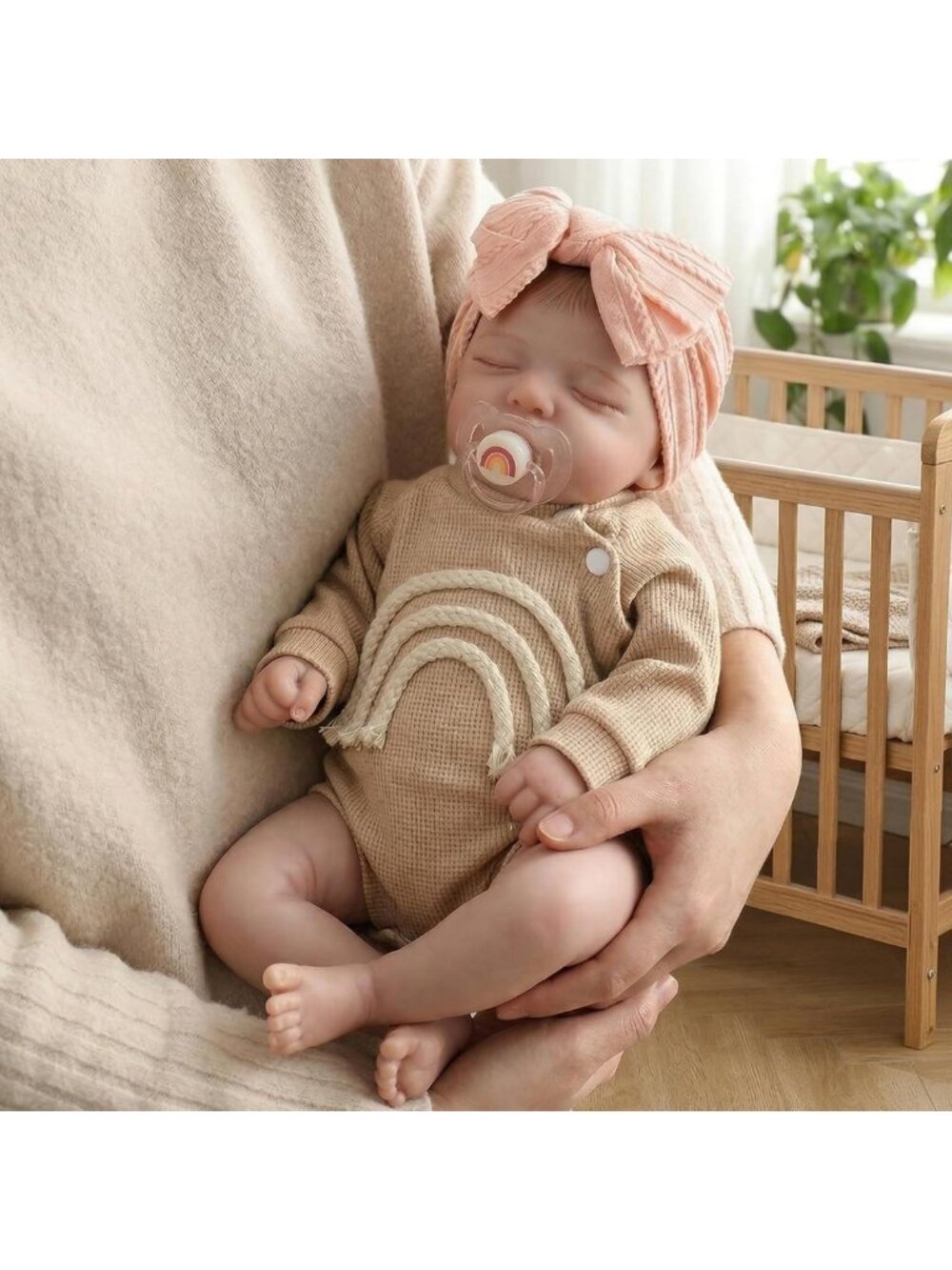 Lifelike 20" Reborn Baby Doll - Realistic Sleeping Newborn with Soft Body